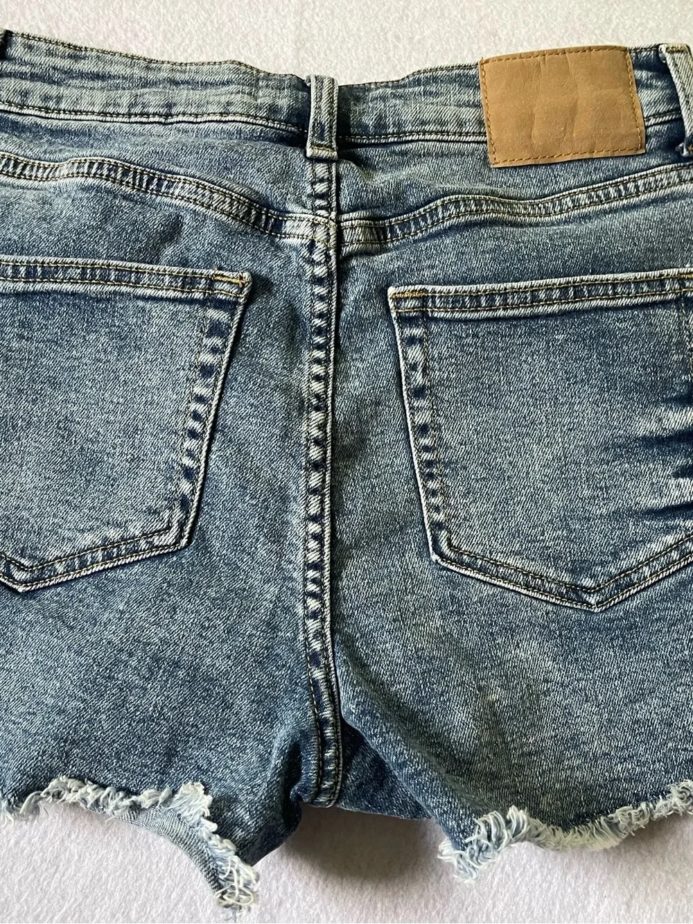 H&M Distressed Denim Shorts - Medium Blue